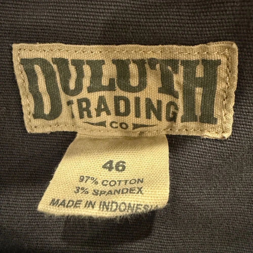 Duluth Trading Co Flex Fire Hose Cargo Shorts Mens 46 Gray Workwear Cotton